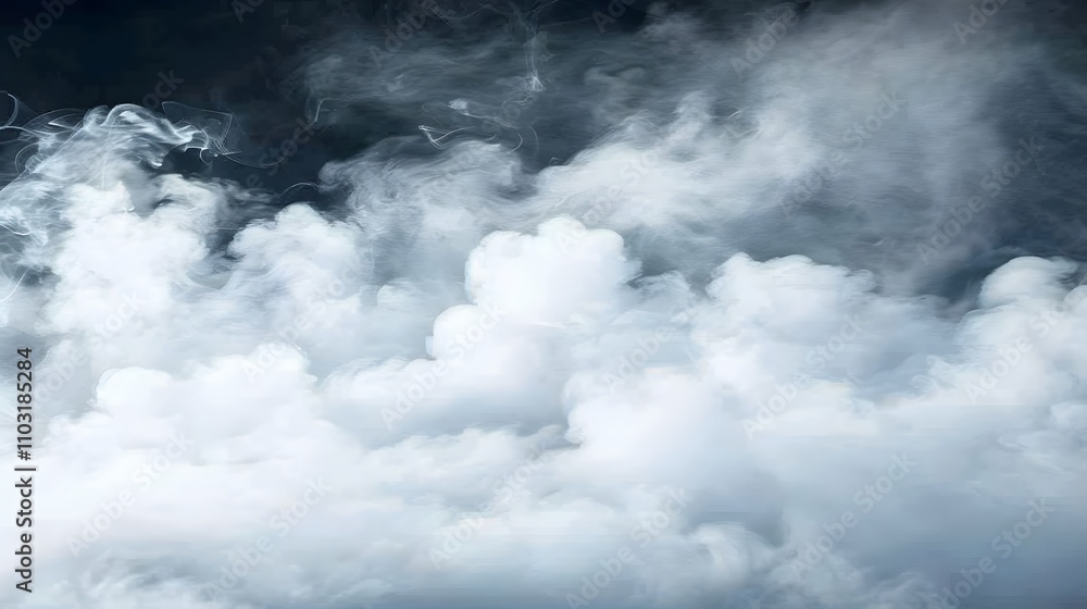 Obraz premium White Smoke billows against a dark background