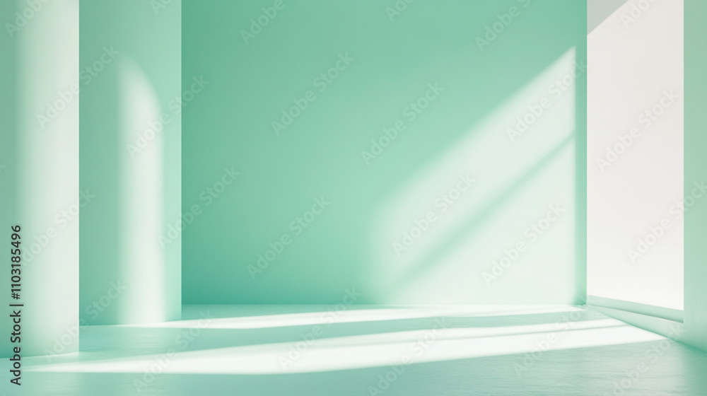 Abstract Minimalist Design in Mint Green with a Stylish Round Podium and Platform for a Modern Pastel Display Stage Abstract Minimalist Design in Mint Green with a Stylish Round Podium and Platform for a Modern Pastel Display Stage