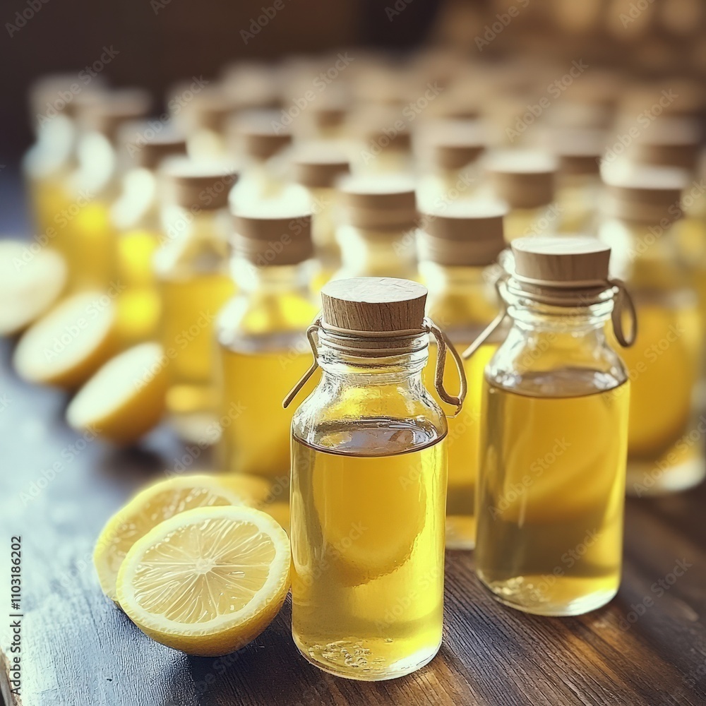 Lemon Essential Oil in Refillable Glass Bottles Lemon Essential Oil in Refillable Glass Bottles