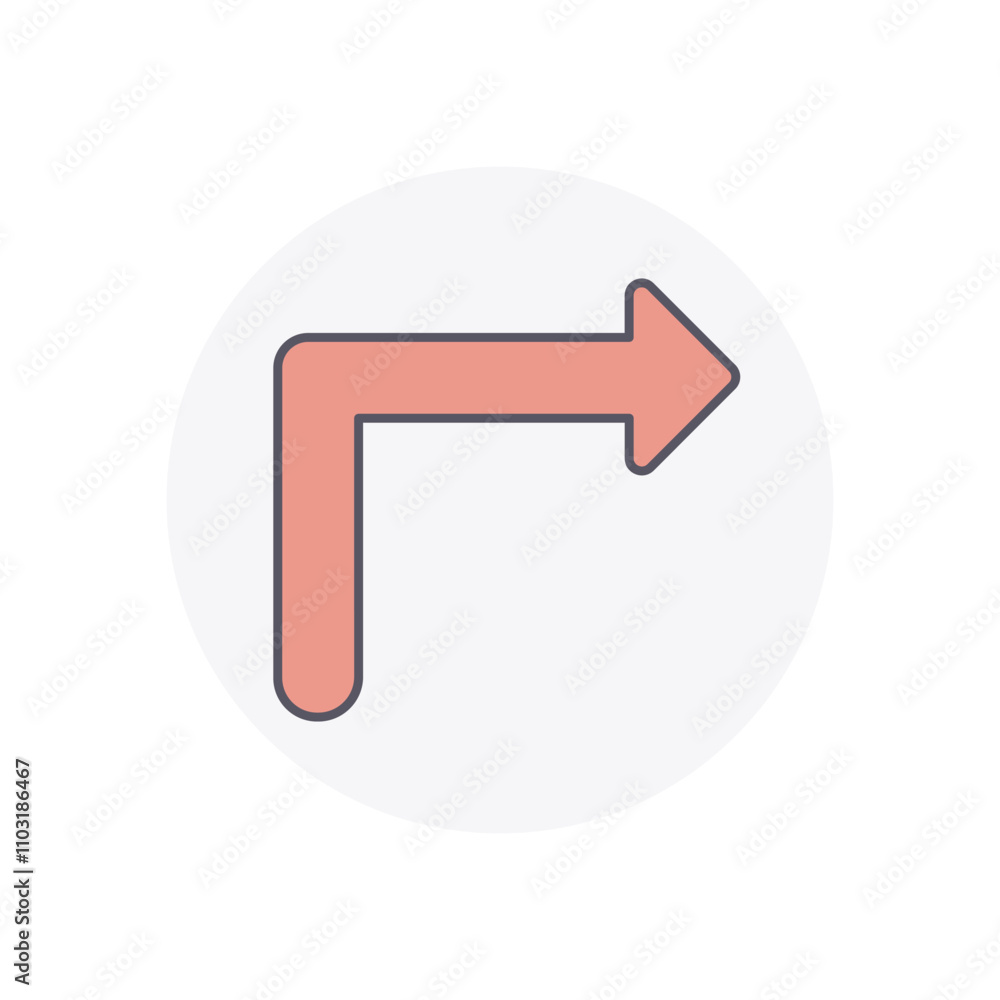 Turn vector icon stock illustration Turn vector icon stock illustration