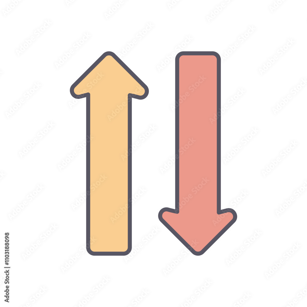 Opposite vector icon stock illustration Opposite vector icon stock illustration