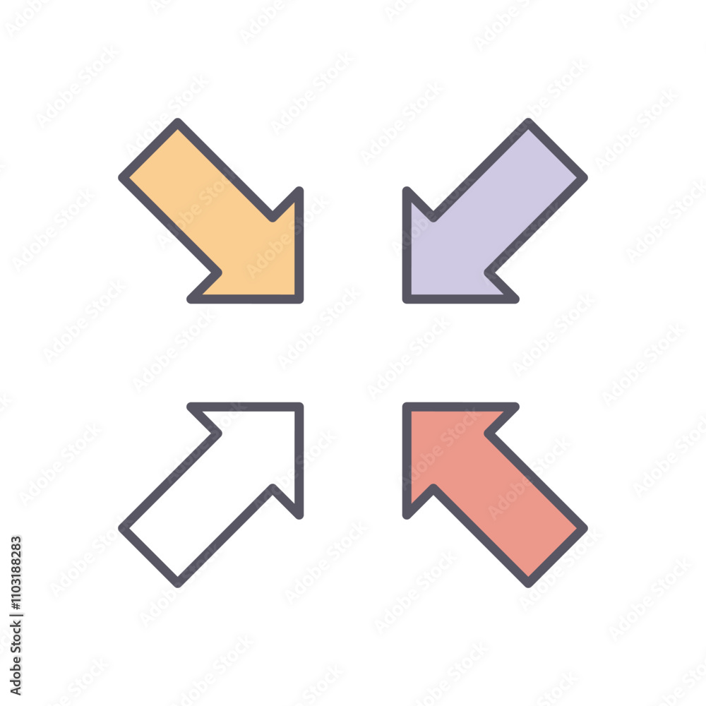 Minimize vector icon stock illustration Minimize vector icon stock illustration