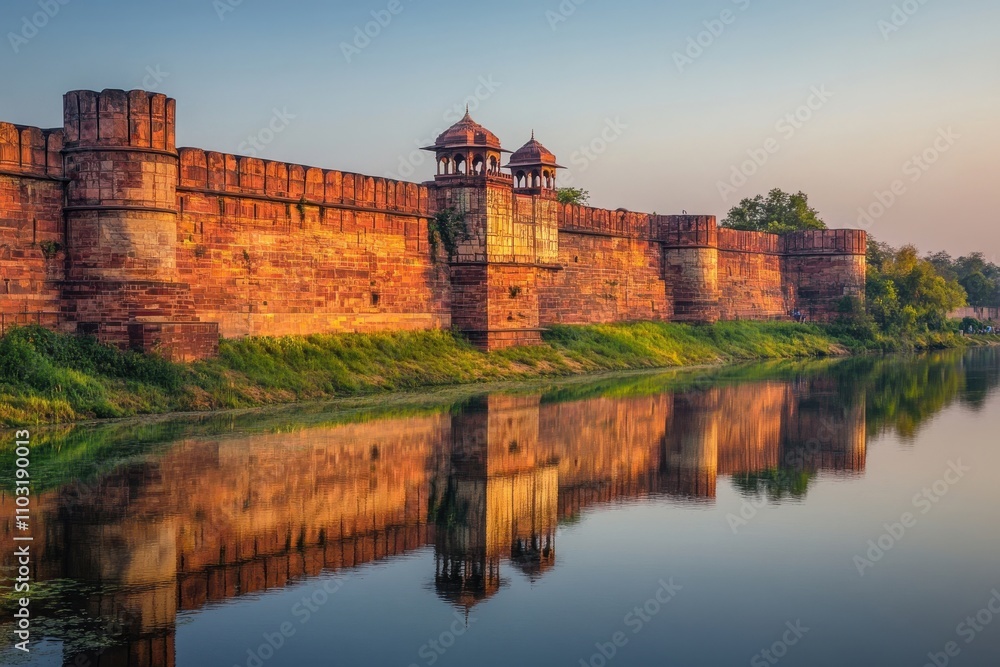 Fototapeta premium Stunning barrier during sunset