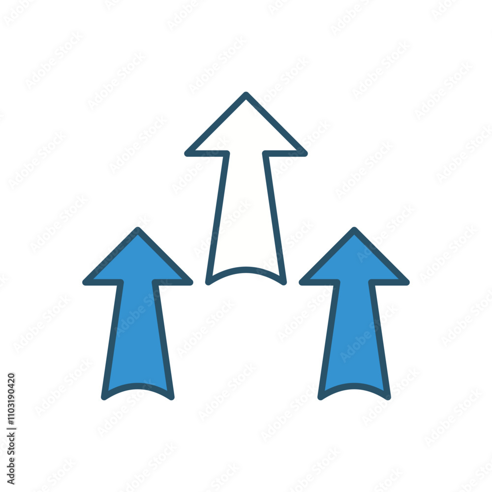 Up vector icon stock illustration Up vector icon stock illustration