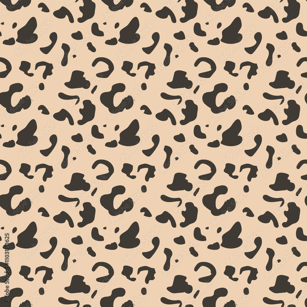 A seamless Jaguar fur pattern vector design. A seamless patterns of leopard on cream background. Wildlife seamless repeat A seamless Jaguar fur pattern vector design. A seamless patterns of leopard on cream background. Wildlife seamless repeat