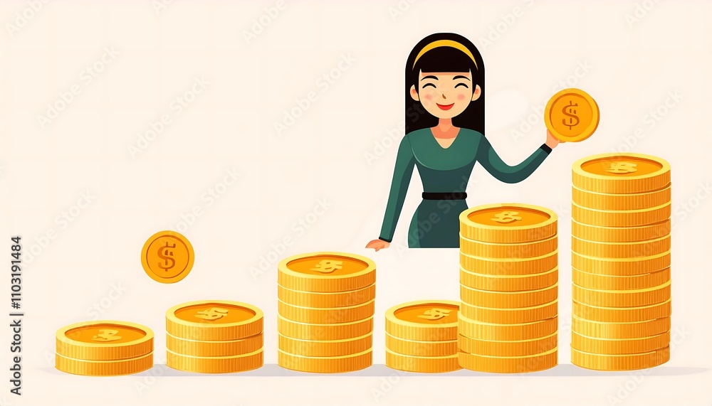 Successful businessman analyzing financial growth on 3D bar chart Successful businessman analyzing financial growth on 3D bar chart