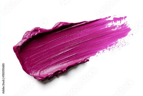 Wallpaper Mural A single, vibrant stroke of fuchsia-colored lipstick on a white background. Torontodigital.ca