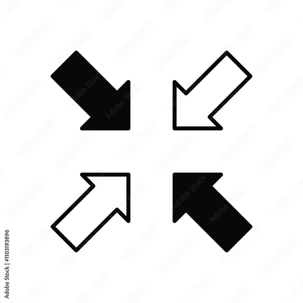 Minimize vector icon stock illustration Minimize vector icon stock illustration