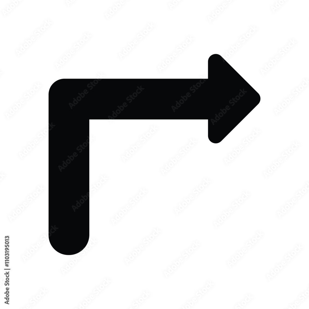 Turn vector icon stock illustration Turn vector icon stock illustration