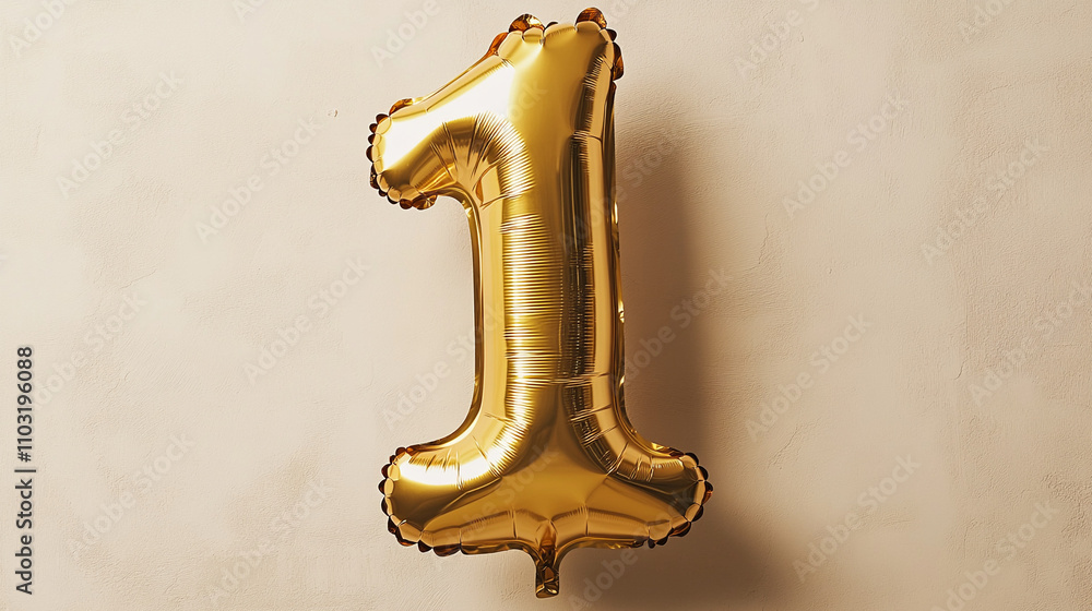 Shiny Gold Foil Number One Balloon for Celebrations and Parties
Shiny Gold Foil Number One Balloon for Celebrations and Parties
