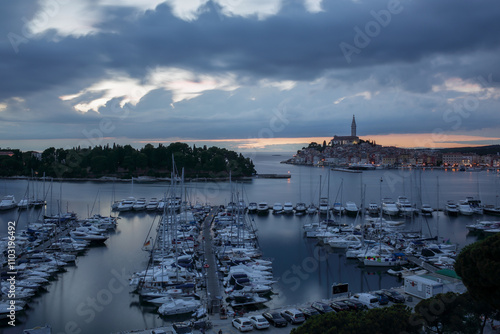Rovinj in Croatia during a storm