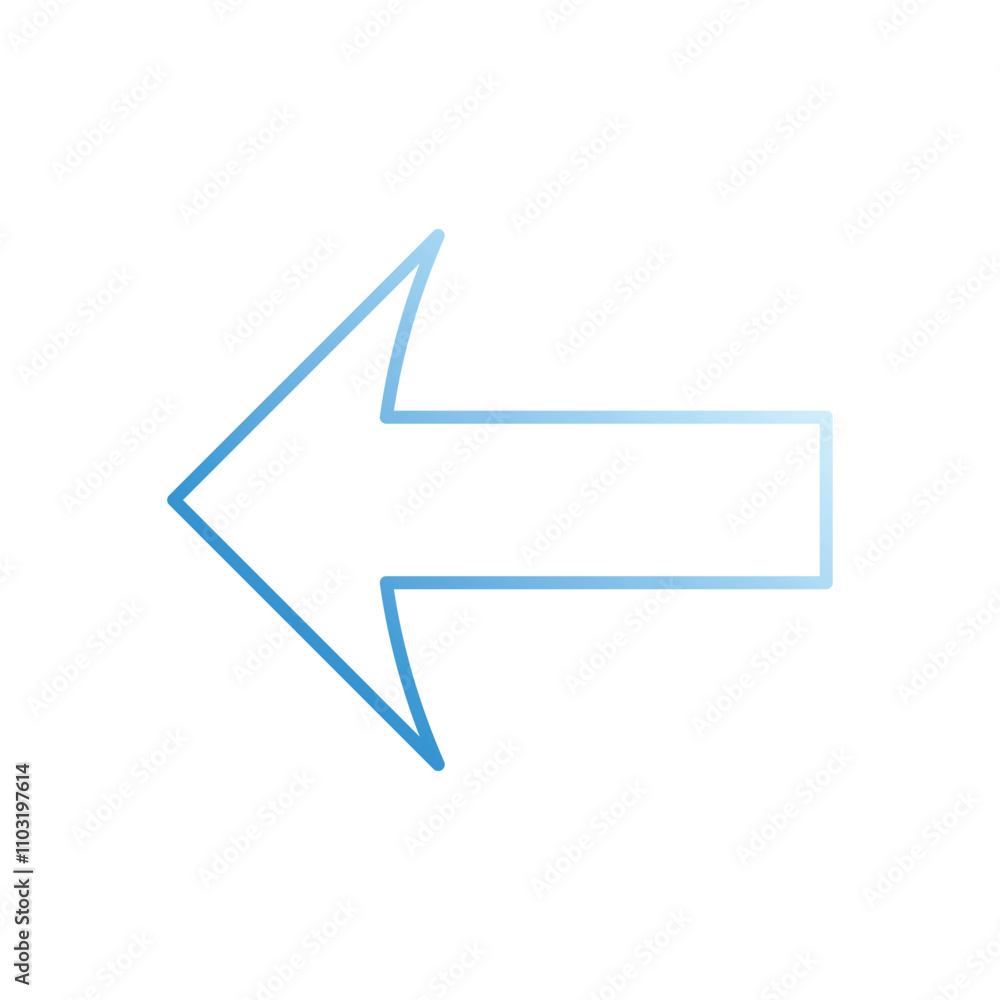 Arrow Left vector icon stock illustration Arrow Left vector icon stock illustration