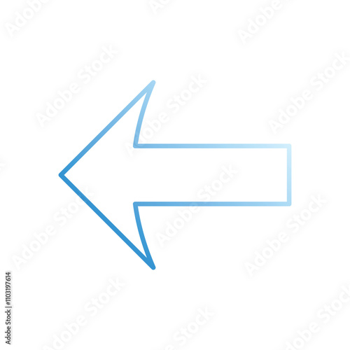 Arrow Left vector icon stock illustration