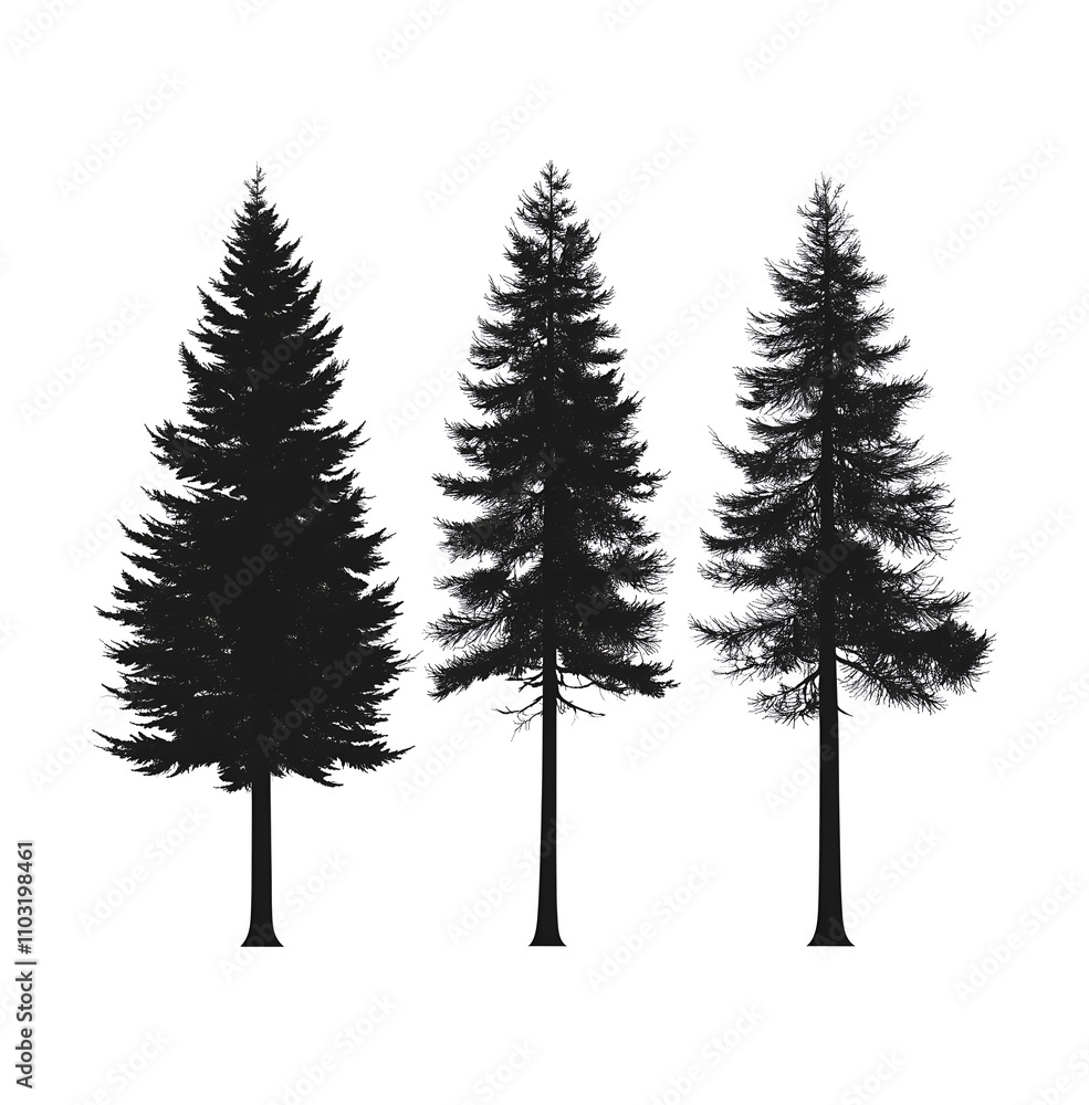 Fototapeta premium silhouettes of trees