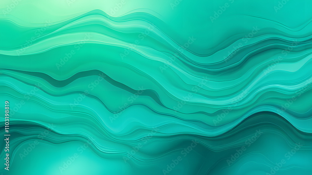 A nature-inspired background featuring abstract wavy textures resembling flowing water, with gradients transitioning from emerald green to teal and soft blue, evoking a fresh and organic atmosphere A nature-inspired background featuring abstract wavy textures resembling flowing water, with gradients transitioning from emerald green to teal and soft blue, evoking a fresh and organic atmosphere