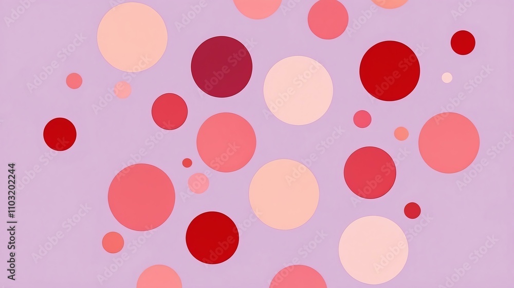 Abstract shade of red circles on pastel purple background Abstract shade of red circles on pastel purple background
