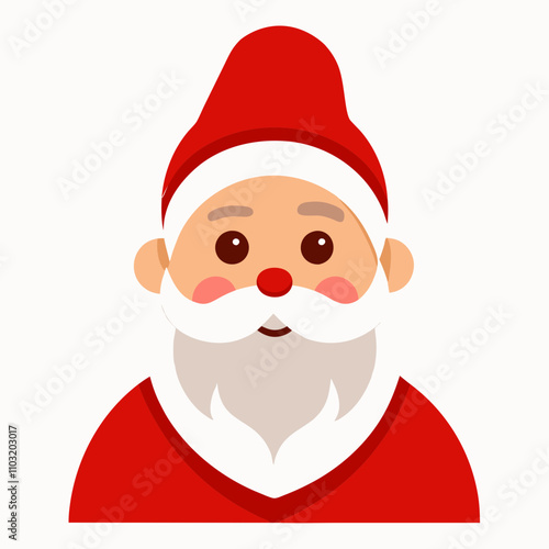 Santa Claus vector illustration on white.