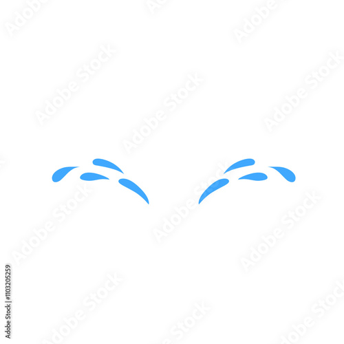 vector cartoon tears dripping