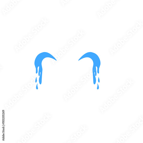 vector cartoon tears dripping