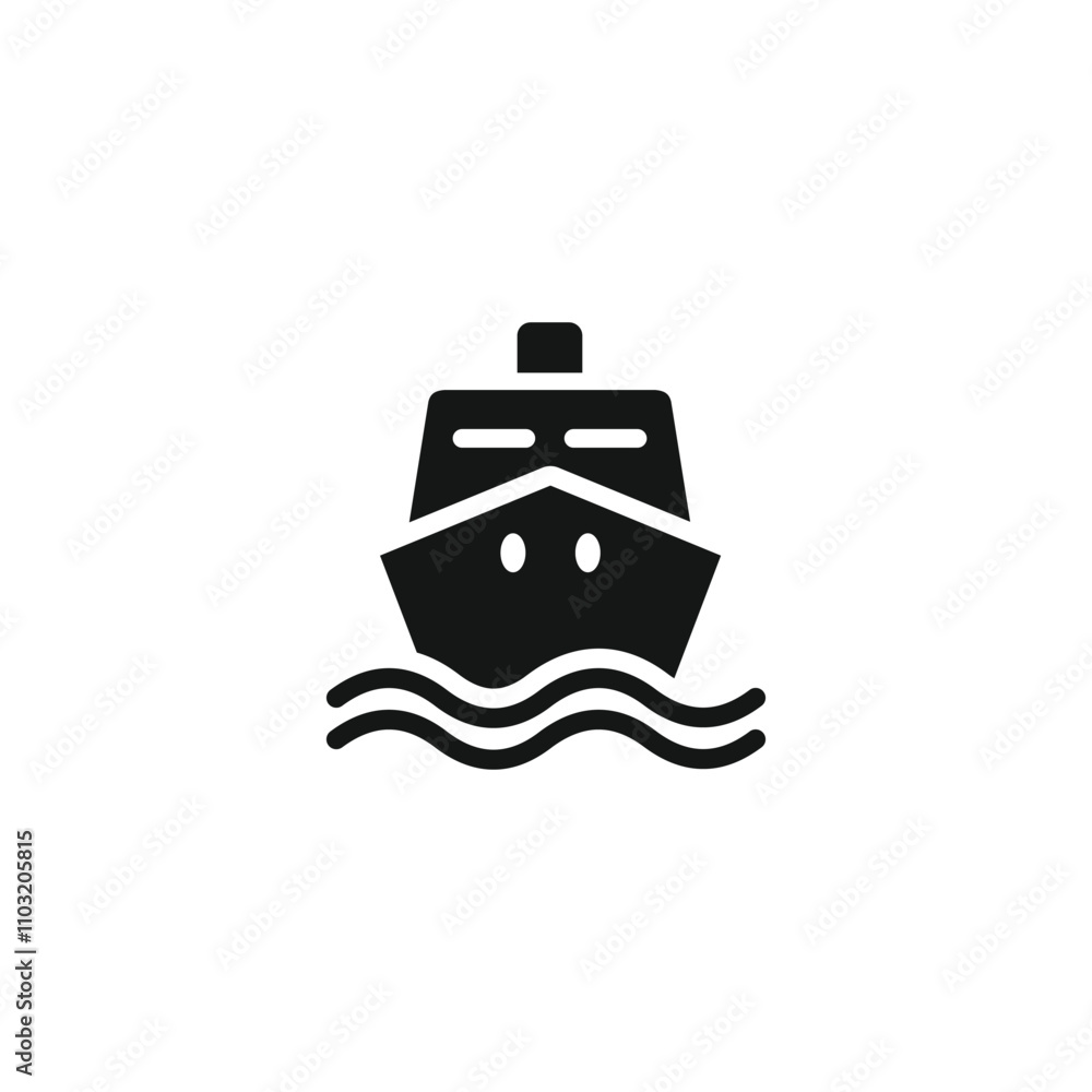 Obraz premium Ship icon template vector illustration