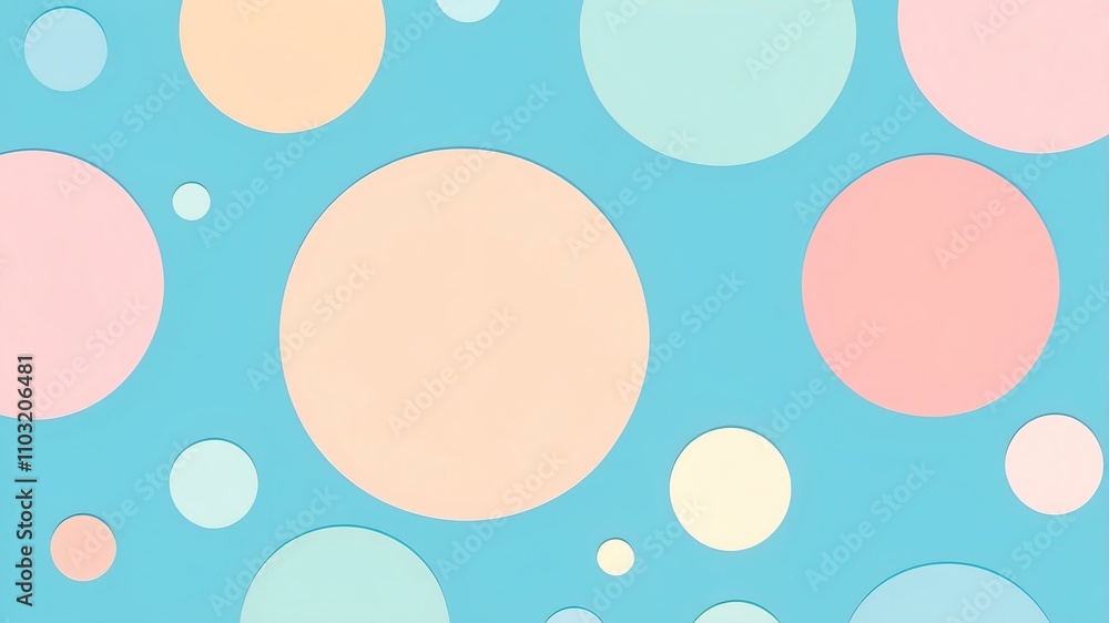 Abstract shade of multicolor circles on pastel background Abstract shade of multicolor circles on pastel background