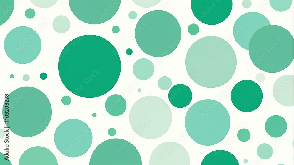 Abstract shade of green circles on white background Abstract shade of green circles on white background