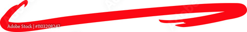 Free Download Red Hand Drawn Brush Line Illustration - GFXLoad