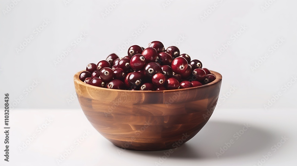Fresh cranberries in a bowl isolated on a white background, showcasing their vibrant red color and natural texture, emphasizing the healthy and refreshing nature of this fruit. Fresh cranberries in a bowl isolated on a white background, showcasing their vibrant red color and natural texture, emphasizing the healthy and refreshing nature of this fruit.