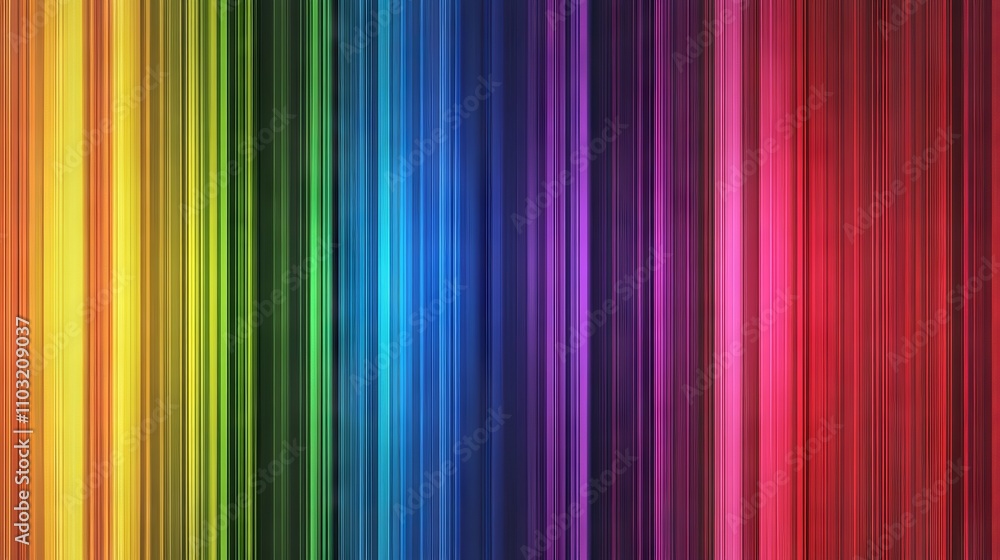 Obraz premium Abstract vibrant rainbow-colored stripes creating a seamless gradient background with bright, vivid hues and smooth transitions, perfect for artistic designs, digital wallpapers, and creative projects
