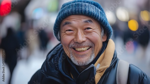 Japanese man smiling