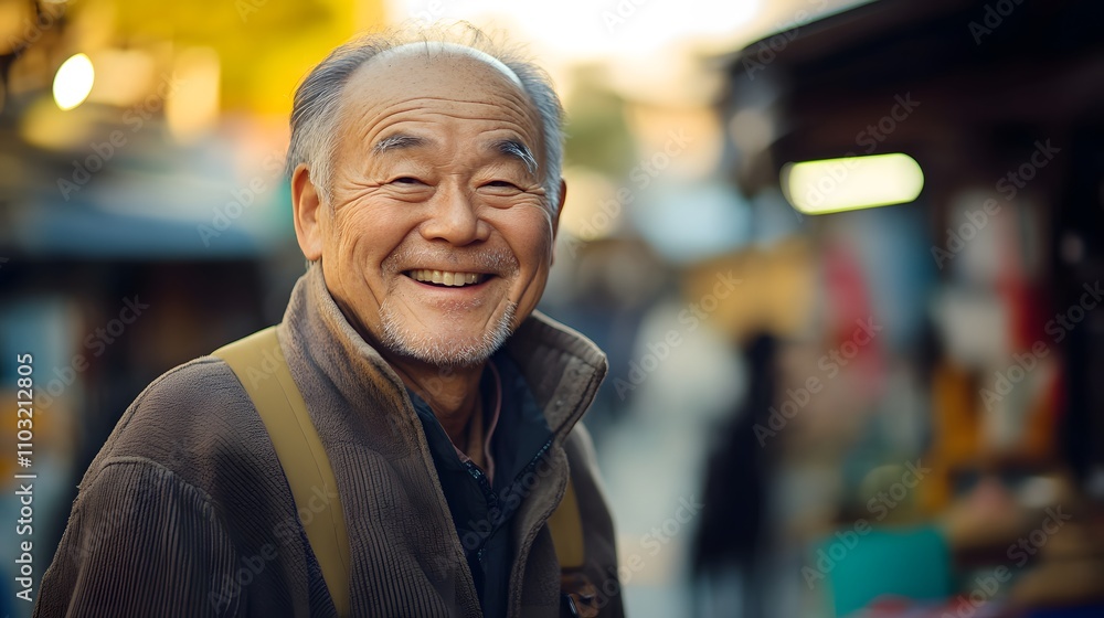 Japanese man smiling Japanese man smiling