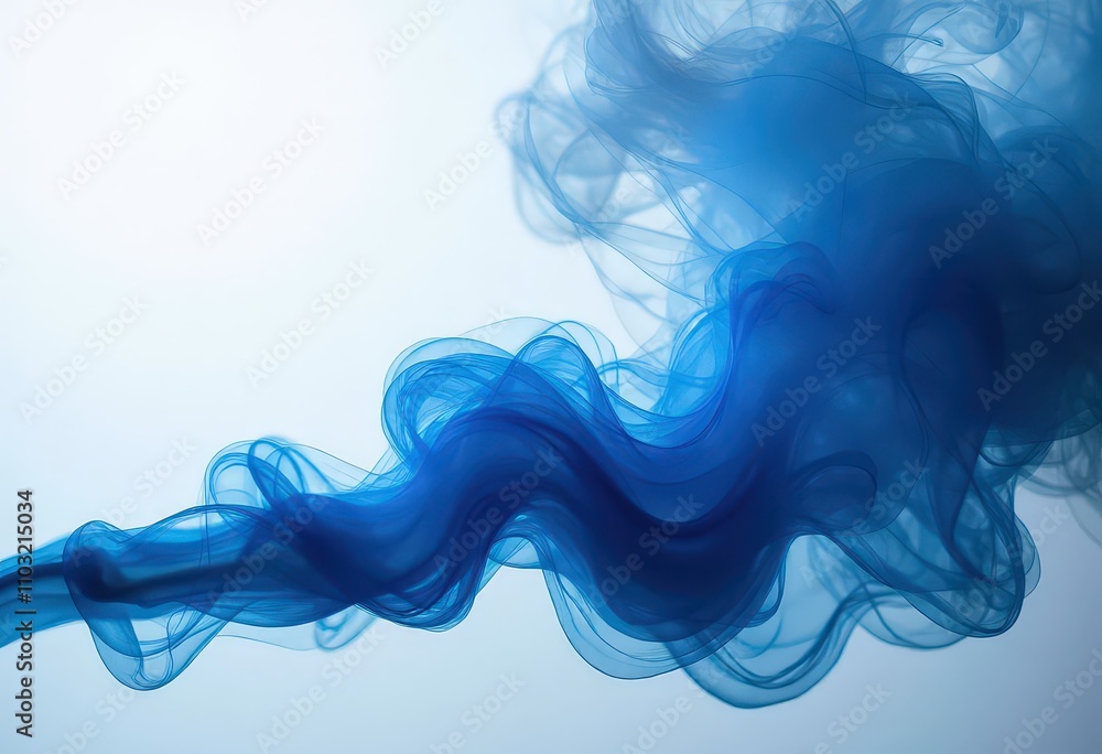 Abstract Blue Swirling Smoke.. Abstract Blue Swirling Smoke..
