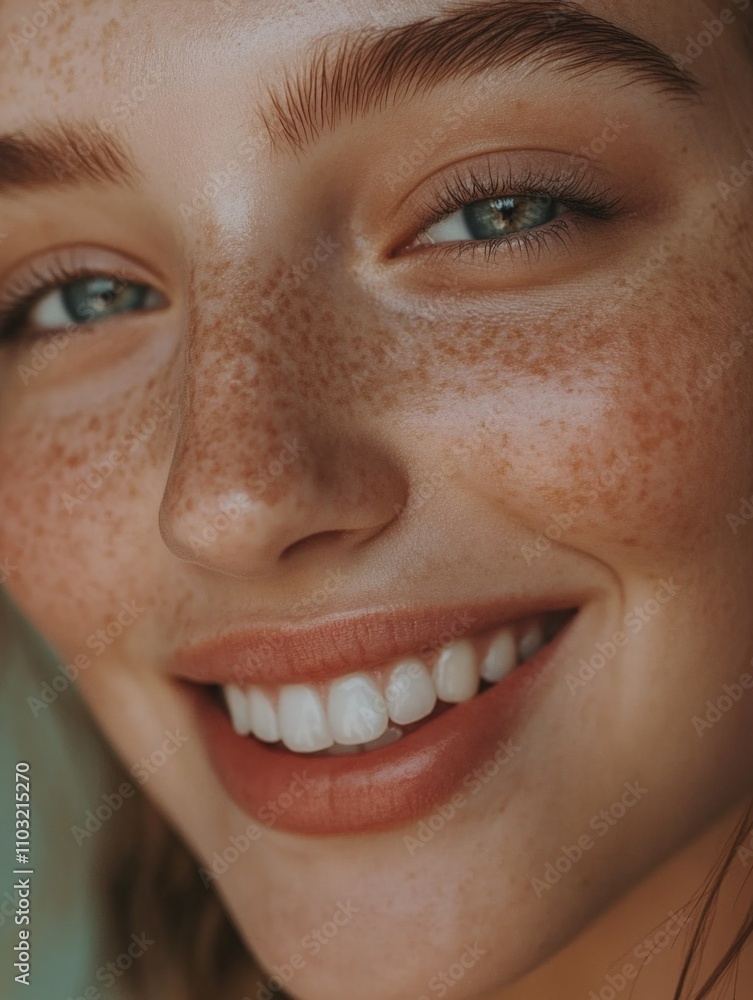 Beautiful Smiling Woman with Freckles Beautiful Smiling Woman with Freckles