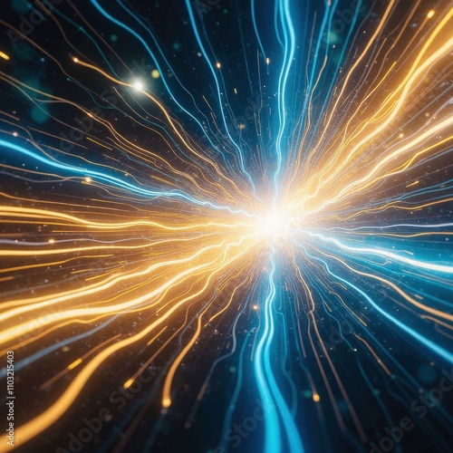 Abstract Light Trails Convergence..