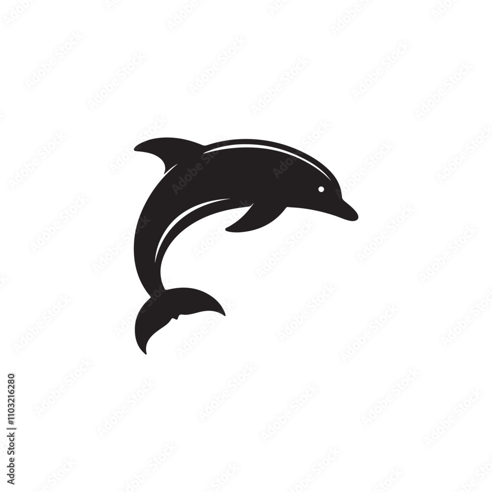 Tuna Fish silhouette vector Style with white background Tuna Fish silhouette vector Style with white background
