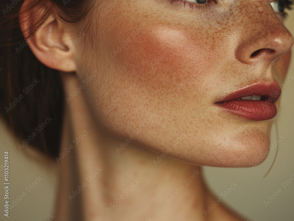 Obraz premium Intimate Close-up Portrait of a Woman