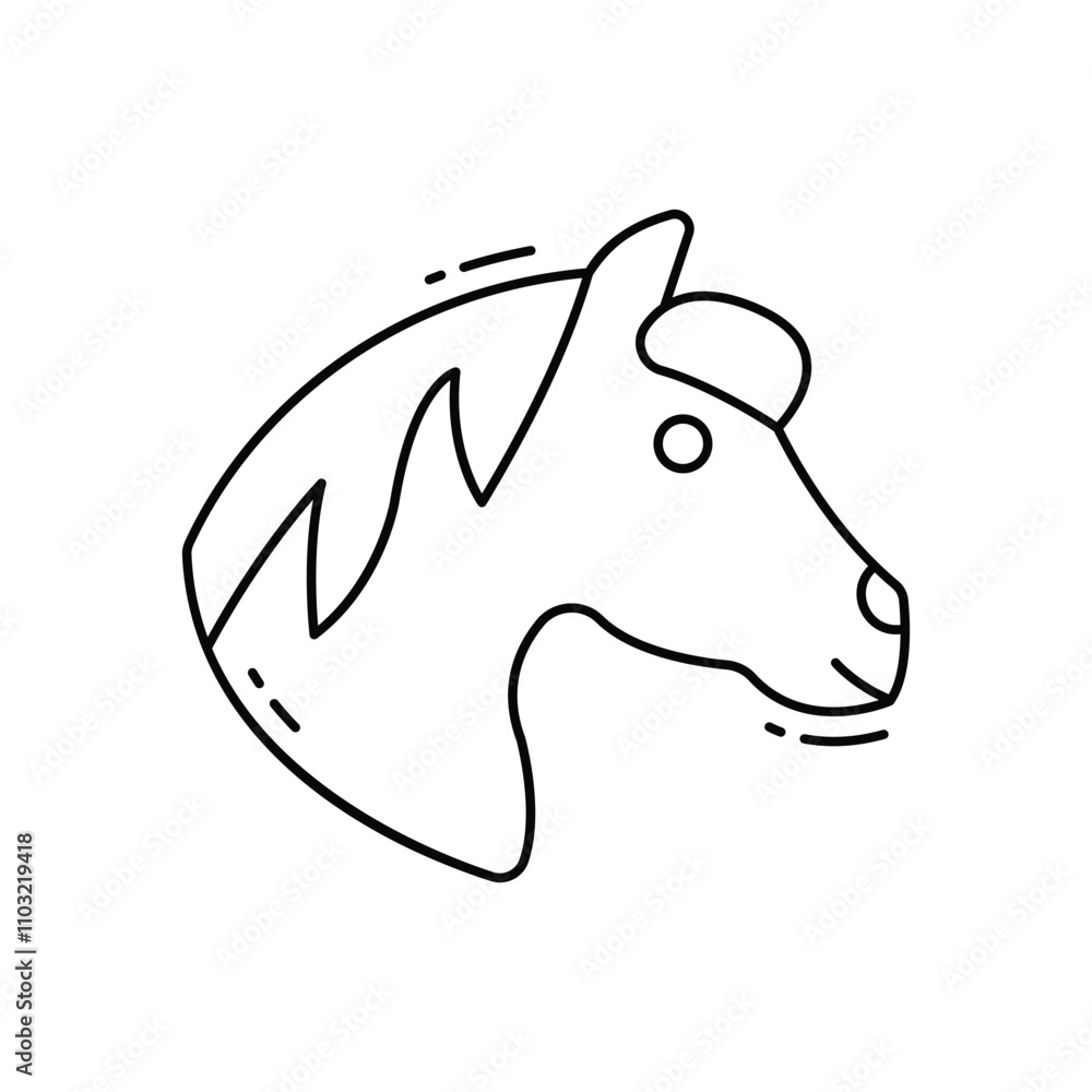 Obraz premium Horse vector icon