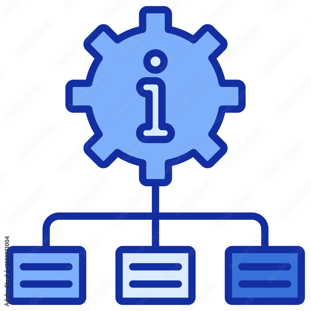 Classification Blue Color Icon Classification Blue Color Icon
