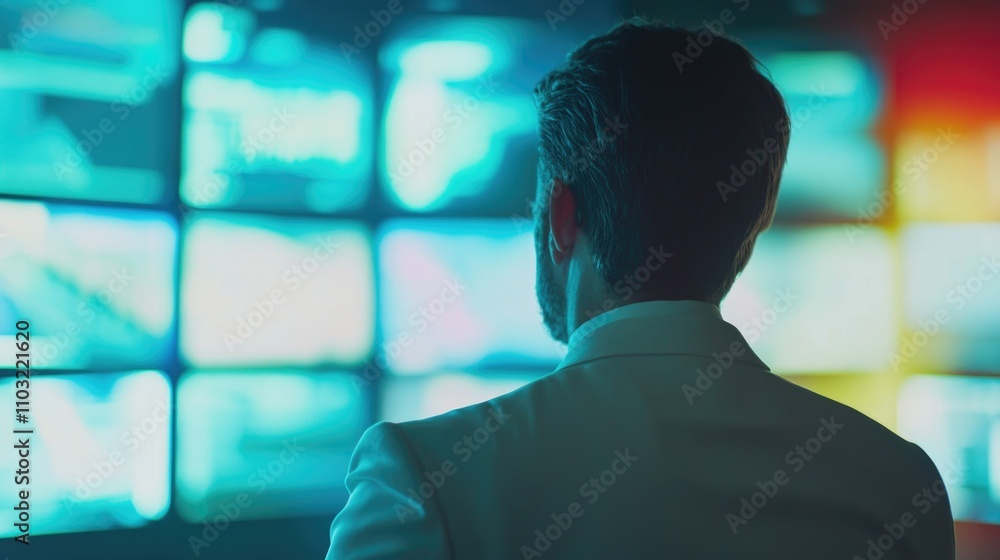 Modern Tech Worker in Newsroom Modern Tech Worker in Newsroom