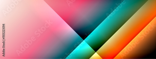 Colorful gradient with lines made of shadow and light. Creative background