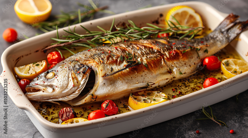 Roasted Whole Fish with Lemon and Rosemary Roasted Whole Fish with Lemon and Rosemary