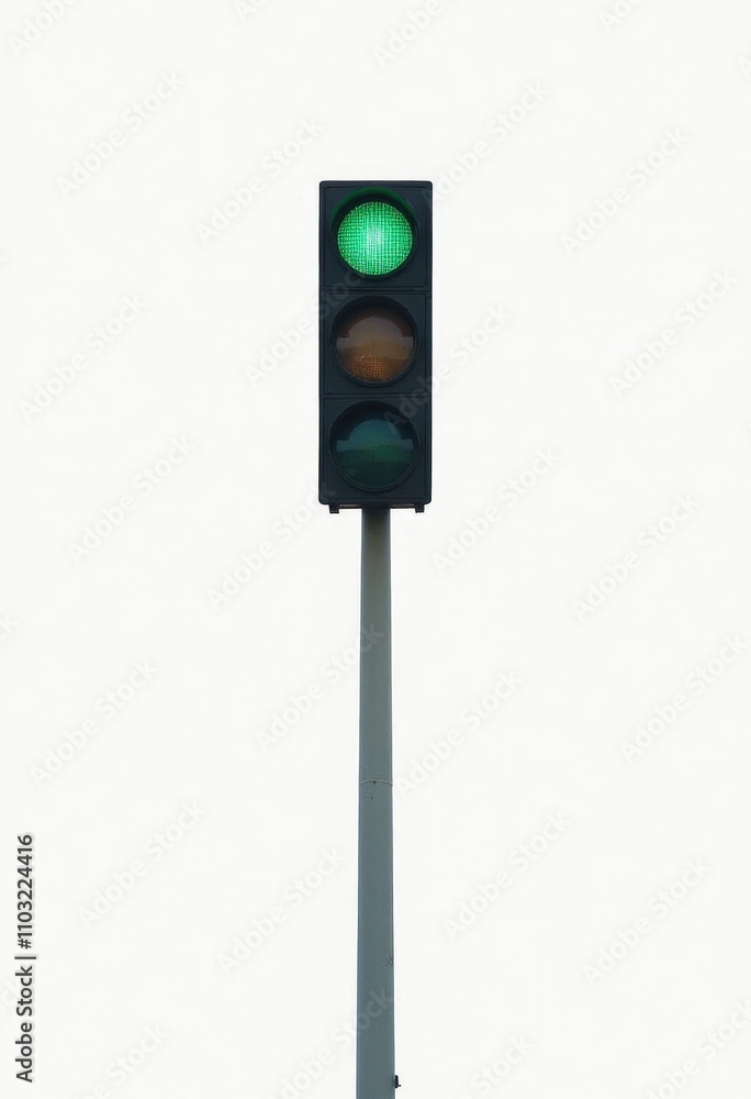 Green Traffic Light on Pole