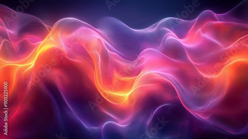 A dynamic abstract background with energy patterns in purple and pink tones, creating a bold and futuristic look on a dark backdrop. Perfect for tech and modern designs.