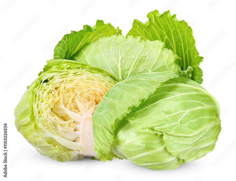 Cabbage isolated on white clipping path Cabbage isolated on white clipping path