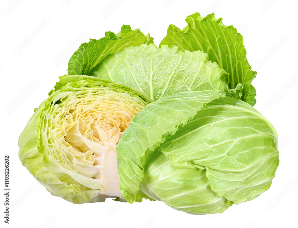 Cabbage isolated on white clipping path Cabbage isolated on white clipping path
