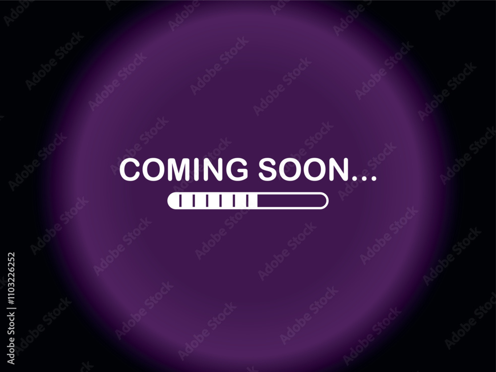 Coming Soon Loading Bar Vector Design, Modern Coming Soon Illustration with Progress Bar, Stylish Coming Soon Text with Gradient Background and Loading Bar. Coming Soon Loading Bar Vector Design, Modern Coming Soon Illustration with Progress Bar, Stylish Coming Soon Text with Gradient Background and Loading Bar.