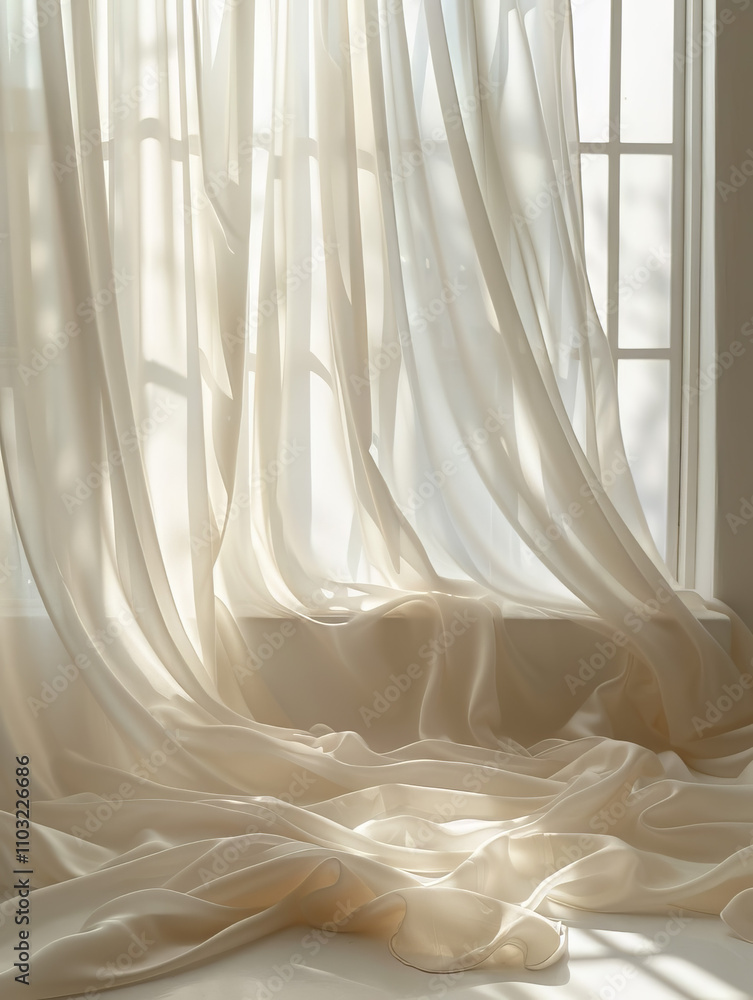 White Beige Blank Simple Minimalist Curtain Fabric Graphic Design Photography Background White Beige Blank Simple Minimalist Curtain Fabric Graphic Design Photography Background