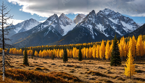 Paysage de montagne en automne