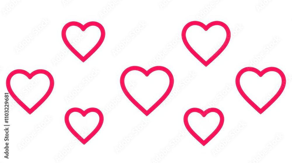 Romantic Heart Patterns and Background for Valentine’s Day, Love, and Wedding Designs