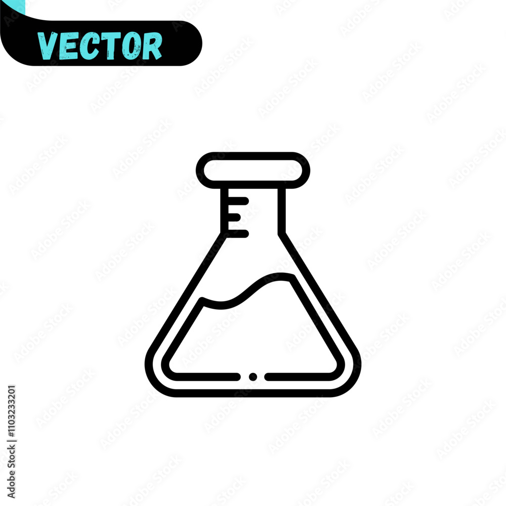 beaker icon in vector beaker icon in vector